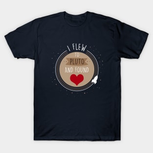 Funny Planet Pluto Planet Love Heart Astronomy Slogan Meme T-Shirt